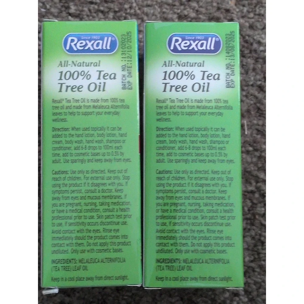 Rexall 100%  Natural Tea Tree Oil for Skin, Hair, Toenails, Aromatherapy, & Soap